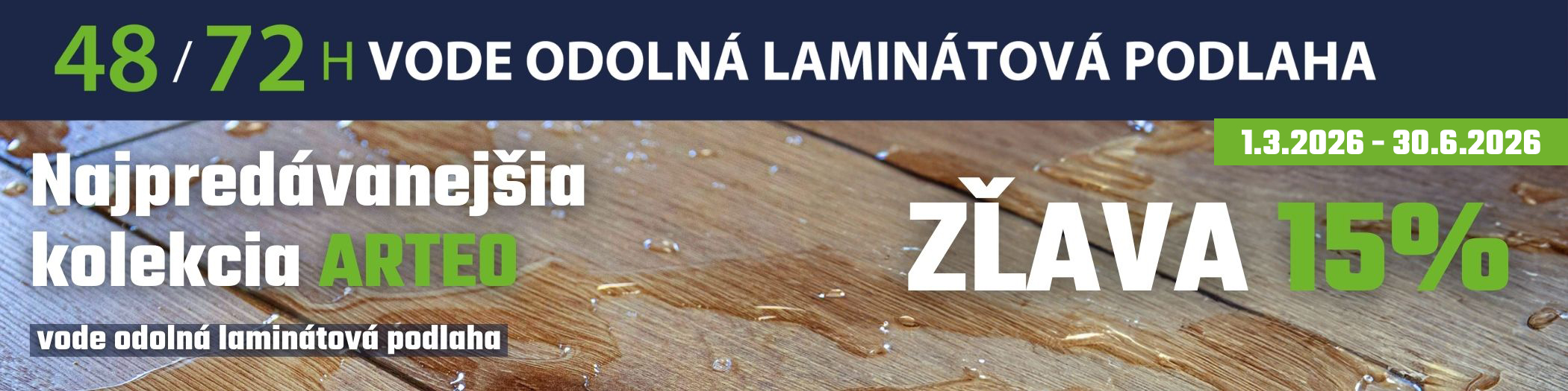 15% z�ava na podlahy ARTEO 1.3.2026 - 30.6.2026
