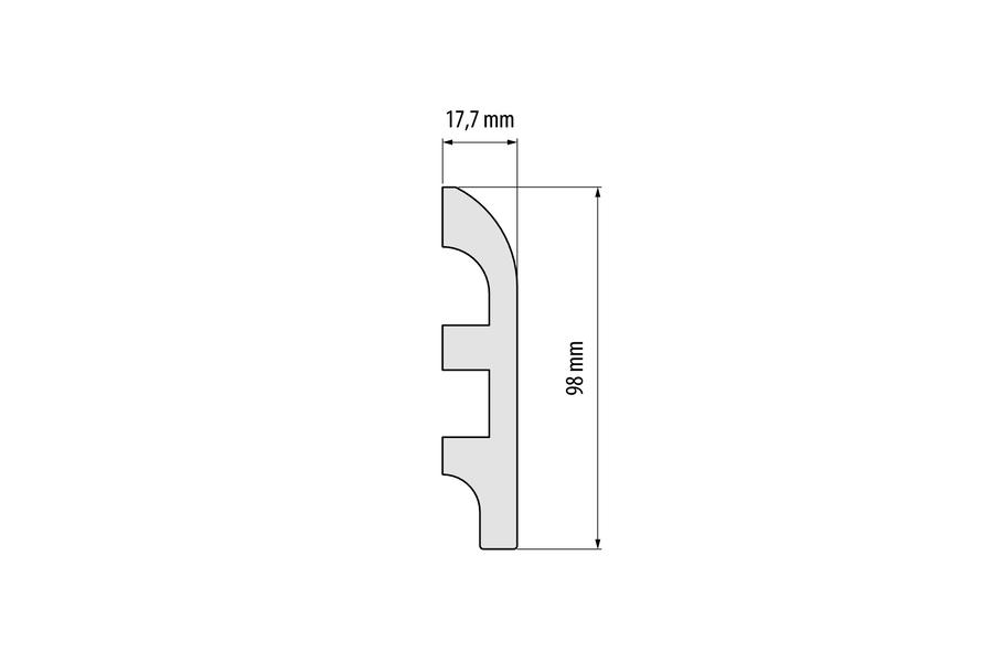 VZORKA LISTA ELEGANCE LPC-19 BIELA