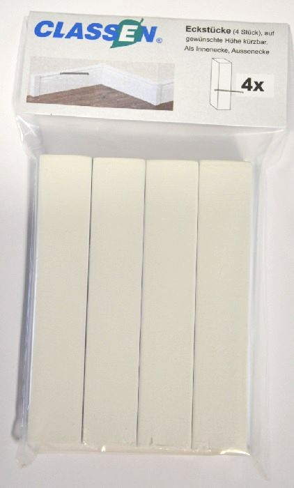 ROHOVY HRANOLCEK BIELY FOLIOVANY 20x20x125MM - 4 KS