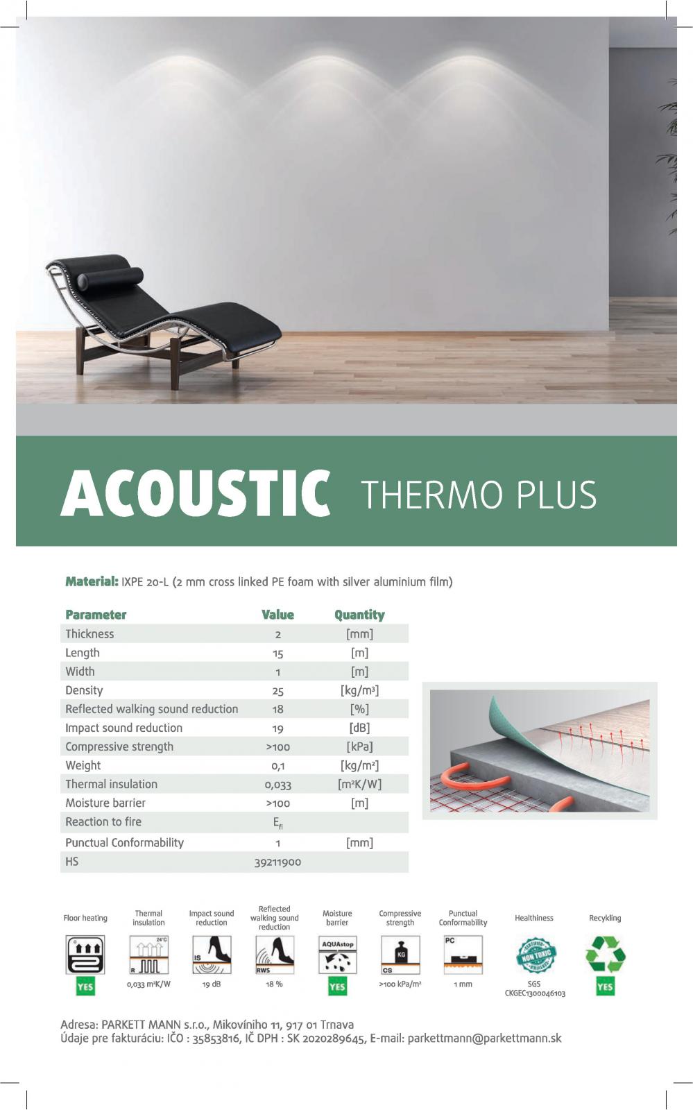 ACOUSTIC THERMO PLUS 2 MM FOLD